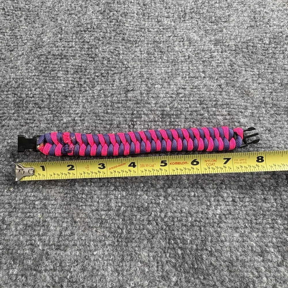 Paracord Survival Bracelet Lot Set of 4 Handmade Multicolor Outdoor Camping Hike